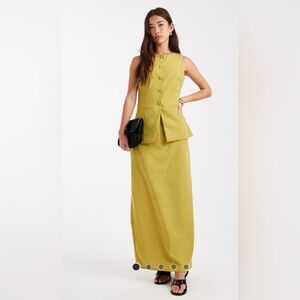 Vero Moda Mustard Yellow Maxi Skirt